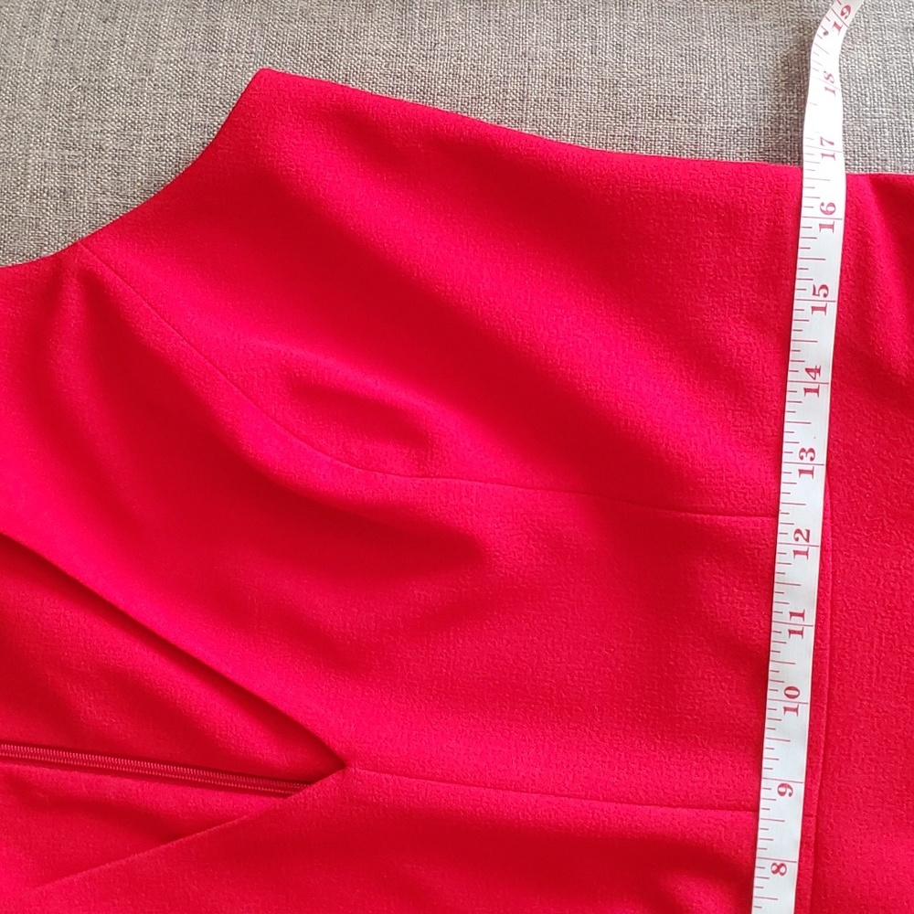 Dress the  L population catalina Rouge fit and flare red vneckline dress size L - Picture 16 of 17